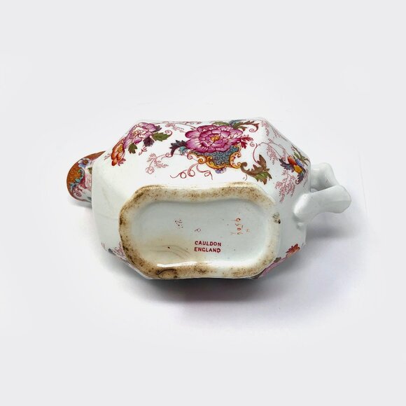 Antique Cauldon England Gravy Boat And Saucer - Picture 9 of 9